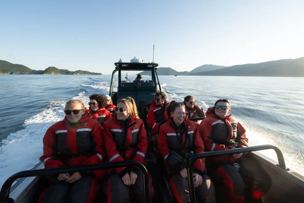 Tourists on a Zodiak